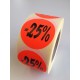 Etiket Ø35mm fluor rood 25% 500/rol Td27511725